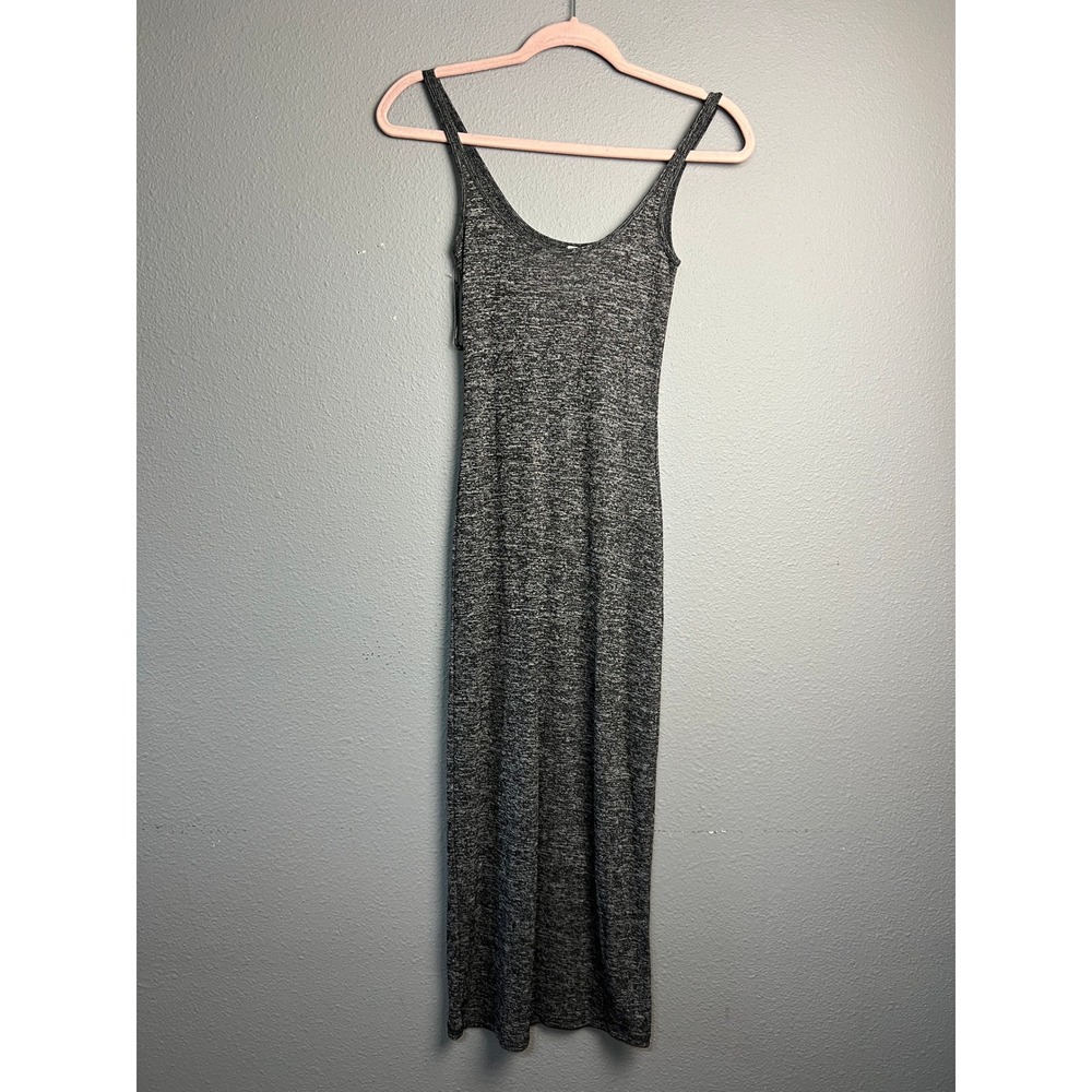 The Group Babaton Aritzia Gray Space Dye Scoop Neck Maxi Dress XXS Sexy Sleek